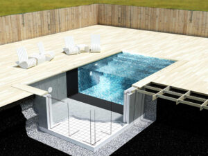 Med thermo pool menas en pool med isolerad stomme, som minskar värmeutsläppet, och möjliggör högre temperaturer.